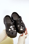 Foam Women's Lightweight Slides with Chunky Sole Black Matirra