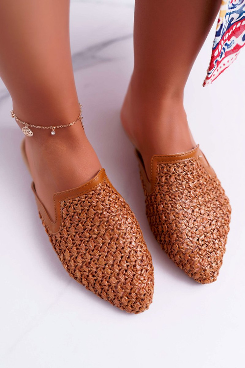 Women's Elegant Brown Flip Flops Vices 3301