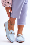 Classic Leather Loafers Light blue Verona