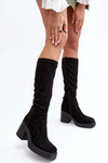 Women's Over-the-Knee Boots on a Chunky Heel D&A SN622-10A Black