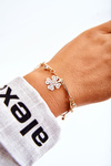 Women's Bracelet With Cubic Zirconia Clover Gold