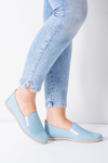 Blue Pastel Women's Fresca Leather Ballerinas