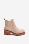 Low Classic Suede Boots Ankle Boots Light Beige Lalyllis