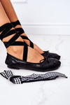 Lace-up Ballerinas Lu Boo Black