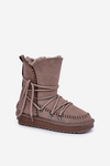 Women's Snow Boots Made Of Natural Suede D.Franklin DFSH375004 Taupe