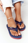 Women's Sliders Flip-Flops Big Star HH274A059 Navy