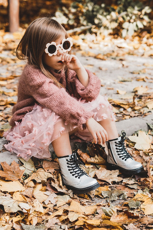 Kids Warmed Boots with Zipper Lacquered Silver Goopy