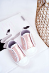 Children's Sneakers With Brocade Baptism Pink Milley
