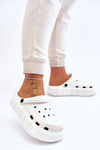 Women's Foam Platform Crocs White Beckett