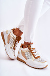 Women's Leather Sport Shoes On A Wedge White Catrine