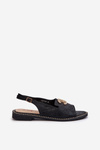 Women's Sandals with Decoration S.Barski KV27-049 Black