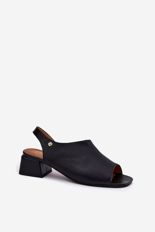 Damskie Sandały Na Obcasie Czarne Maciejka 06975-01