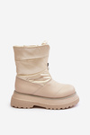 Women's Snow Boots On Thick Sole GOE MM2N4079 Beige