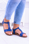 Navy Blue Women's Flat Sandals Sunnyside