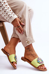Women's Fashionable Sandals With Decoration Green Halsey