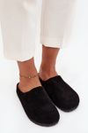 Women's slippers on platform black Sylviane