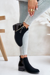 Insulated ankle boots with flat heel and low shaft black Zinariella