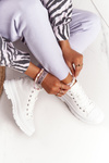 Women's High Sneakers On A Chunky Sole White Trissy