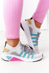 Buty Sportowe Memory Foam Big Star Biało-Szare HH274531 
