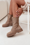 Women's Work Boots Lined Khaki Marvielle