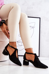 Suede Pumps On A Heel Laura Messi 2309 Black