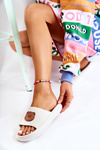 Women's Rubber Slippers With A Teddy Bear White Cardiff
