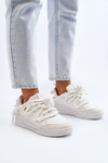 Women's Sneakers with Chunky Lacing White Miatora