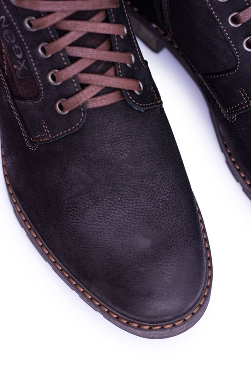 Neex Black Leather Warmed Men's Grigor Boots