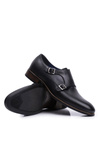 Men's Casual Leather Half Boots Monk Nikopol Black 1720