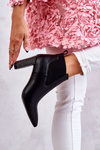 Elegant boots on a post with jets Black Elinor