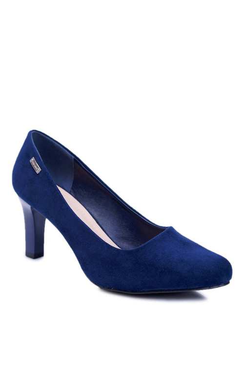 Women's Sergio Leone Navy Blue Suede pumps Orsola