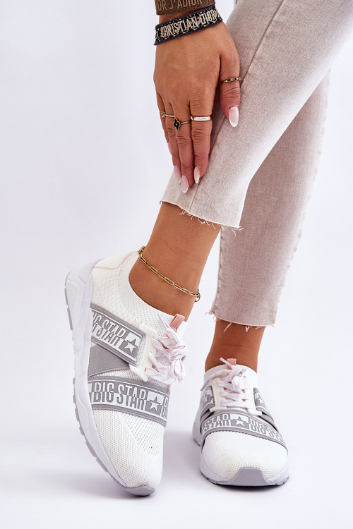 Buty Sportowe Memory Foam Big Star Białe HH274355 