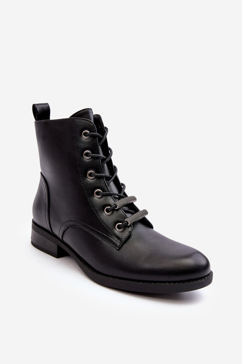 Classic Lacquered Women's Warm Boots Black Grimma