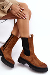 Women's Zip-up Ankle Boots Camel Samil