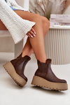 Women's Insulated Platform And Wedge Boots Brown Mivanira