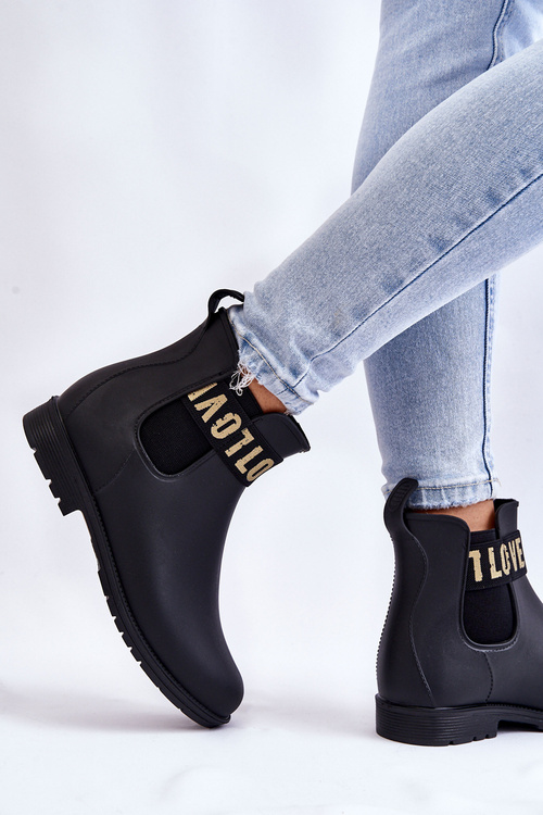 Women's Slip-on Rain Boots Black Joline