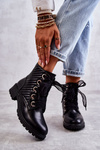 Leather Quilted Boots With Warming Black Torino