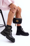 Women's Ankle Boots with Decoration Black Toye