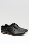 Men's Black Luca Leather Half Shoes