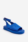 Comfortable Women's Platform Sandals in Blue Rubie