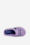 Home Footwear Ladies Slippers With Print And Fur Type Lamb Purple Inblu ET000027