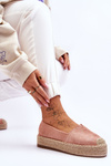 Espadrilles On A Straw Platform Pink Highway
