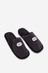 Men's slippers with patch Black Presine
