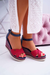 Women's Platform Sandals Jeans Red DoThis!