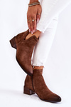 Women's Classic Boots With Zipper Brown Ellene