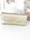 Large Ladies Gold Wallet with Heart