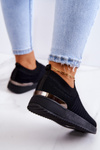 Buty Sportowe Materiałowe Czarne Lorento