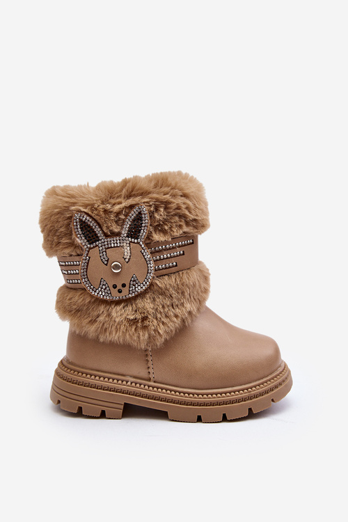 Children's Snow Boots with Fur Beige Lunami