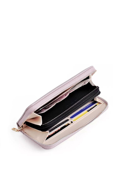 Large Women's Zip Wallet Light Pink Hailey
