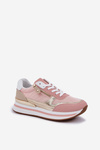 Women's Shiny Sports Shoes On Platform Pink Florefedi
